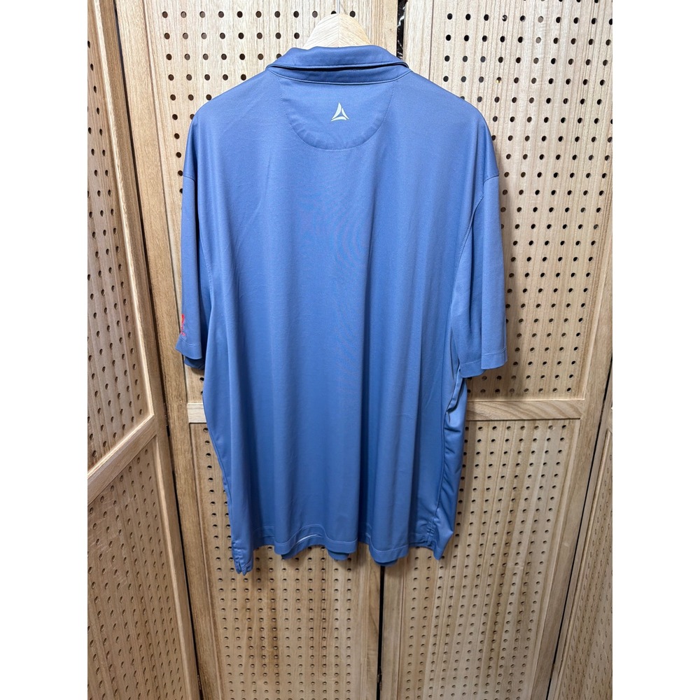 Bermuda Sands Mens 2XL Blue Striped Performance Golf Polo Bear Creek GC Logo - Picture 4 of 4